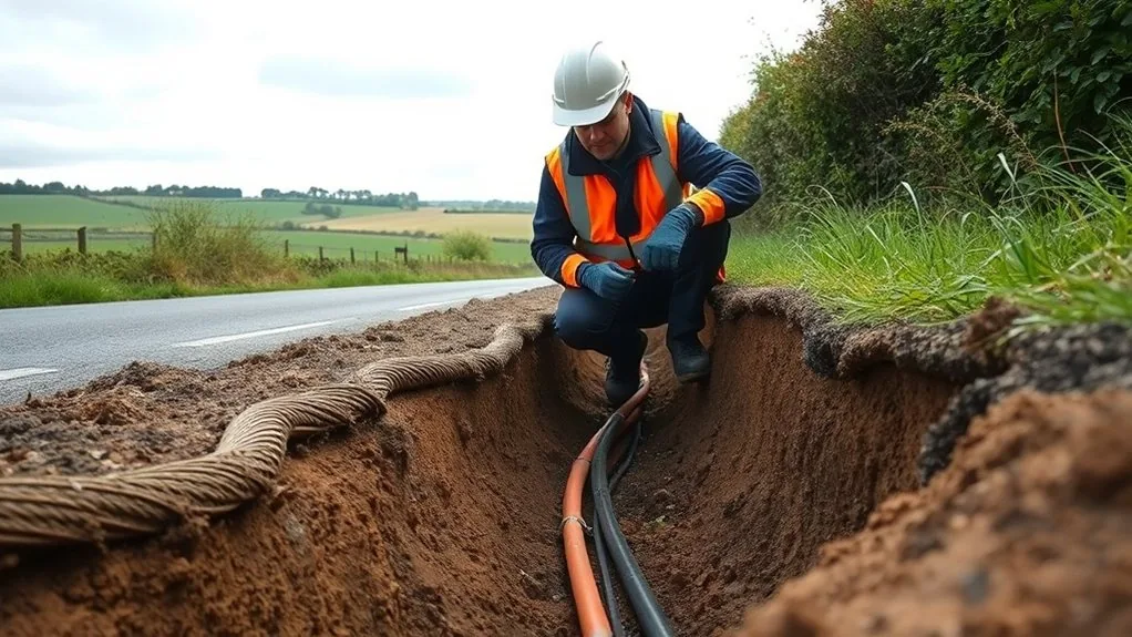 Underground Cable Installation in Crayford | Buried Power & Data Lines